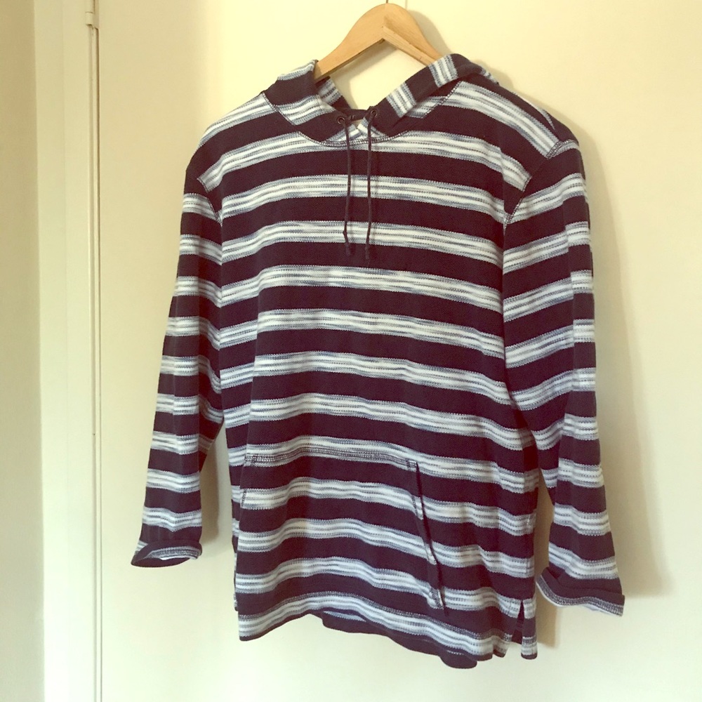 Nautical Navy and White Stripped Hoodie